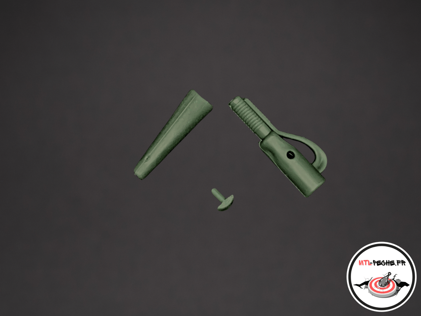 Clip Plomb, Vert Foncé, Pêche Carpe, MTL Pêche